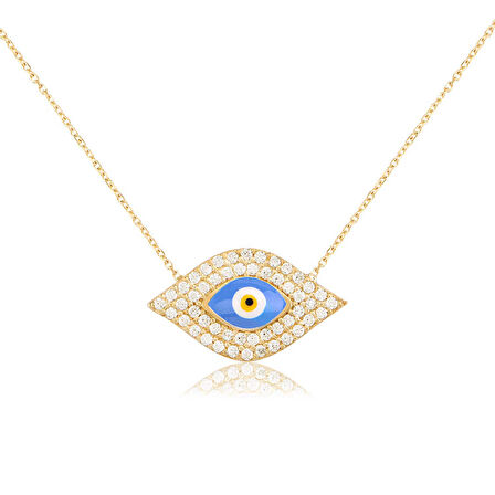 EMILIANO JEWELLERY SİLVER 925 AYAR GÖZ MİNELİ KOLYE