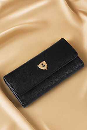 FOXER Alya Hakiki Deri Gold Detaylı Kadın Kartlık ve Cüzdan 