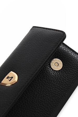 FOXER Alya Hakiki Deri Gold Detaylı Kadın Kartlık ve Cüzdan 