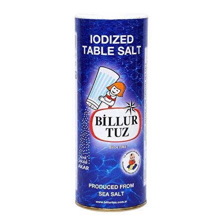 Billur Tuz 500 gr İyotlu Tuzluklu x 6 Adet