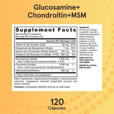 Glucosmaine Chondroitin + MSM Joint Health Complex 120 Capsules