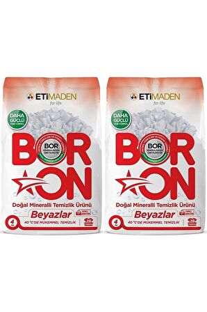 BORON BEYAZLAR İÇİN TOZ ÇAMAŞIR DETERJANI 4 KG 2 ADET