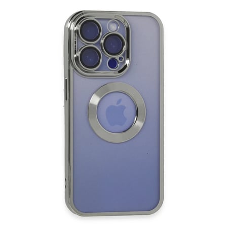 Apple iPhone 15 Pro Kılıf Slot Silikon - Gümüş