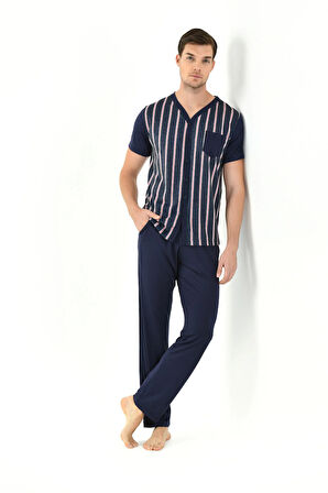 VİSKON 3'LÜ ERKEK PİJAMA TAKIMI
