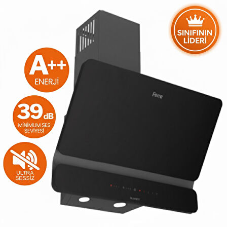 Ferre FryArt&Buharlı Bodiy Sessiz Davlumbaz Elektrikli Siyah Ank. Set (D080-SA + MS261 + QEP64CS)