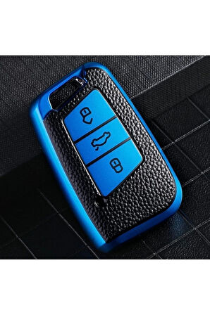 Skoda Kodiaq Süperlüx Anahtar Kılıfı Mavi Renk