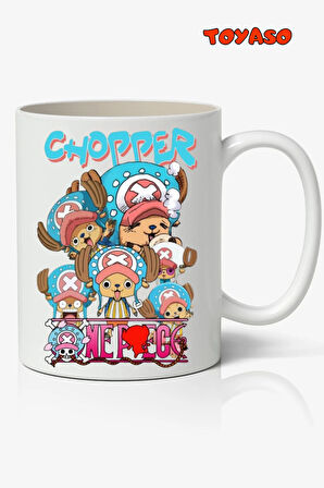 One Piece Tony Chopper Anime Temalı Beyaz Kupa Bardak Sevgiliye Arkadaşa Hediye
