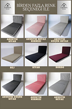 Çok Amaçlı Minder Yatak - Sünger Yer Yatağı (70x180cm kalınlık 7 cm) Akustik Beyaz