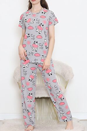 Desenli Pijama Takımı Gripembe - 130.1287.