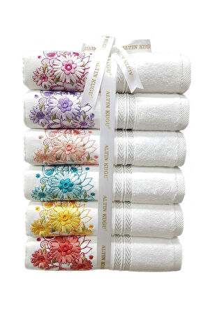 Özdilek Açelya Nakışlı Çeyizlik Havlu- 6 Adet M-4