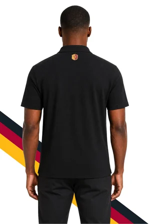 Galatasaray Lisanslı Polo Yaka Siyah T-shirt