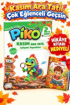 2. Sınıf Maarif Model Kasım Ara Tatili Çalışma Yaprakları Karekod Çözümlü (Hikaye Kitabı Hediyeli)