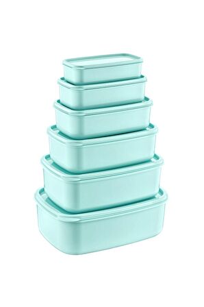 Bee Home Saklama Kabı Seti 6'lı Set Renkli Plastik Klm-aky-ak525 Lila Renk
