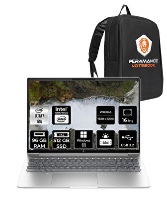 HP ProBook 460 İntel Core Ultra 7 155U 96GB 512GB SSD 16'' WUXGA W11P A23BCEA & PER4 ÇANTA