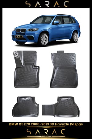 Bmw X5 E70 2012 Model Araca Özel 3d Havuzlu Paspas