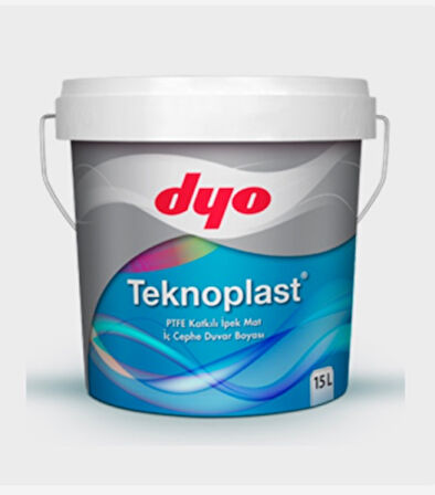 DYO 15LT TEKNOPLAST PTFE KATKILI TAM SİLİNEBİLİR İÇ CEPHE DUVAR BOYASI BEYAZ