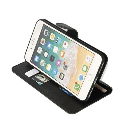 Gpack Apple iPhone X Kılıf LocaL Cüzdan Standlı Kartvizitli