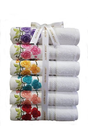 Özdilek Açelya Nakışlı Çeyizlik Havlu- 6 Adet M-3