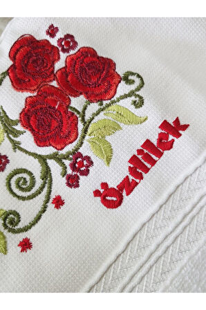 Özdilek Açelya Nakışlı Çeyizlik Havlu- 6 Adet M-3