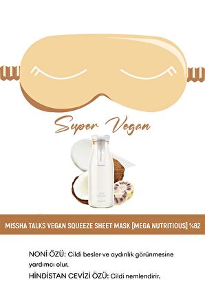 Besleyici&Aydınlatıcı Vegan Uyku Maskesi10g Talks Vegan Squeeze Pocket Sleeping Mask Mega Nutritious