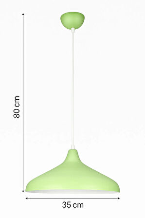 Nil Yeşil Içi Beyaz Renk Özel Tasarım Modern Dekoratif Cafe Sarkıt Cafe - Mutfak Tekli Avize