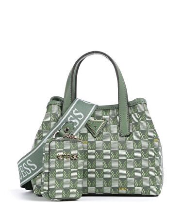 Guess Kadın Yeşil G Wave Geometrik Desenli Çapraz Çanta