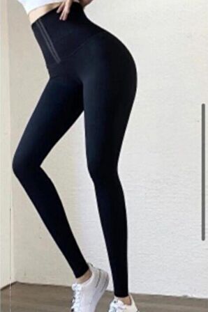 Kadın Yüksek Bel Toparlayıcı Sıkılaştırıcı Ağraflı Korse Tayt 3 Kademeli Korse Tayt