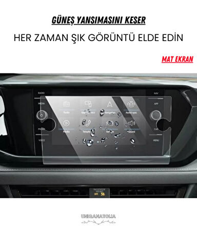 Volkswagen T-Cross 2022-2023 Navigasyon ve Multimedya Uyumlu Mat Ekran Koruyucu