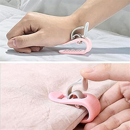 4 Adet İğnesiz Yorgan Çarşaf Perde Tutucu Sabitleyici Kaydırmaz Klips