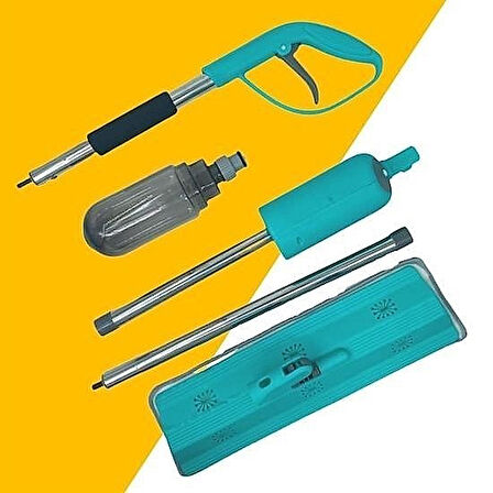 Spreyli Su Hazneli Mop 360 Derece Döner Başlıklı Parke ve Fayans Temizleyici