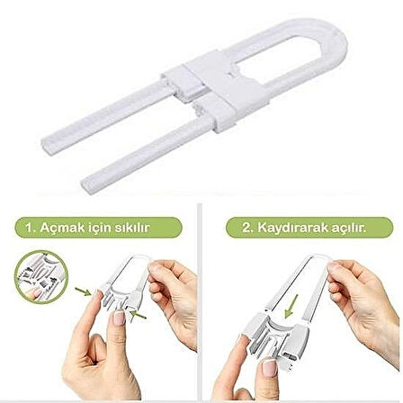 Bebek Çocuk Çekmece ve Dolap Güvenlik Kilidi Raylı Sistem