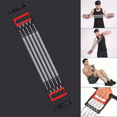 5 Yaylı Ayarlanabilir Göğüs Genişletme ve Kuvvet Antrenman Aleti (Fitness Ekipmanı)