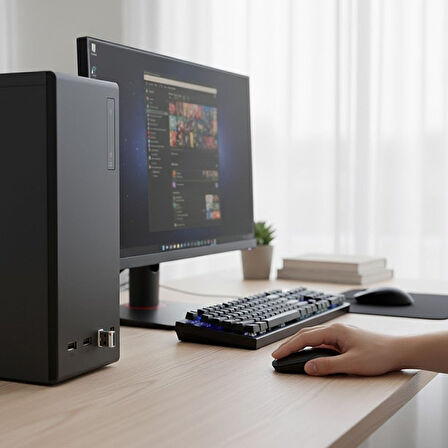 Ergonomik Sessiz Kablosuz Mouse Siyah (USB Alıcılı Ofis ve Oyun Faresi)