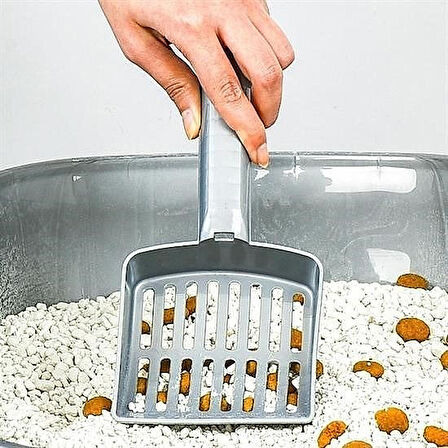 Kedi Kumu Temizleme Küreği, Geniş Elekli Pratik Kum Eleme Aparatı