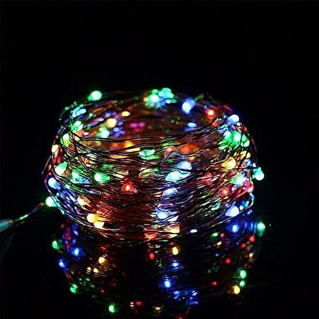 5 Metre 100 Ledli Pilli RGB Peri Led Işık Dekoratif Aydınlatma