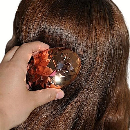 Geniş Aralıklı Düzleştirici Fırça Tarak (Düğüm Açıcı, Rose Gold)