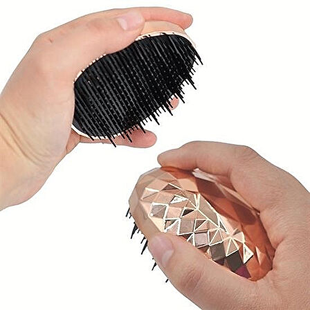 Geniş Aralıklı Düzleştirici Fırça Tarak (Düğüm Açıcı, Rose Gold)