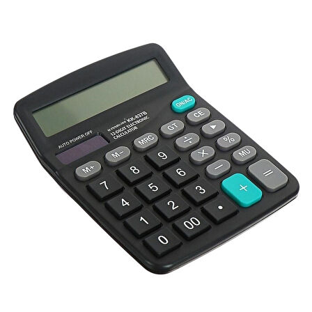 Standart Fonksiyonlu 12 Haneli Geniş LCD Ekran, Pilli Masaüstü Hesap Makinesi