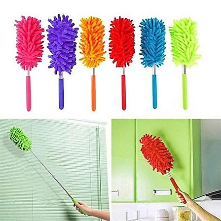 Teleskopik Mikrofiber Uzayabilen Toz Alma Fırçası – Pratik ve Yıkanabilir Aparat