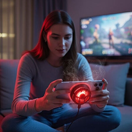 Manyetik Telefon ve Tablet Soğutucu Fan (Sessiz Çalışan Hızlı Isı Dağıtıcı Radyatör)