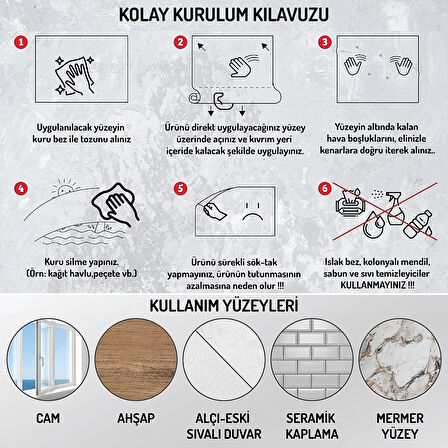 70x70 cm Statik İz Bırakmaz Renkli Çarpım Tablosu