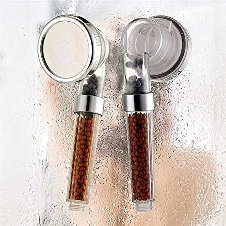 %50 Su Tasarruflu Arıtmalı Doğal Taşlı Banyo Duş Başlığı