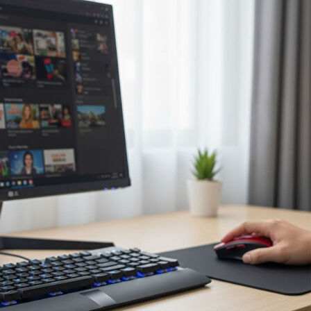 Baş Parmak Destekli Ergonomik Sessiz Kablosuz Mouse Kırmızı (USB Alıcılı)