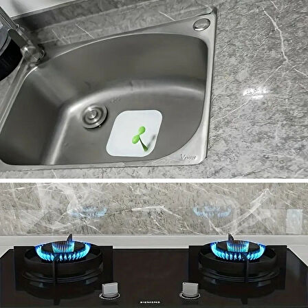 Mermer Desenli Kendinden Yapışkanlı Sticker Folyo Atina Grisi 60x500 cm