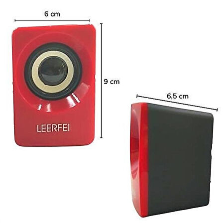 1+1 Mini USB ve Jack Girişli Hoparlör Seti (2x3 Watt Stereo Ses Sistemi)