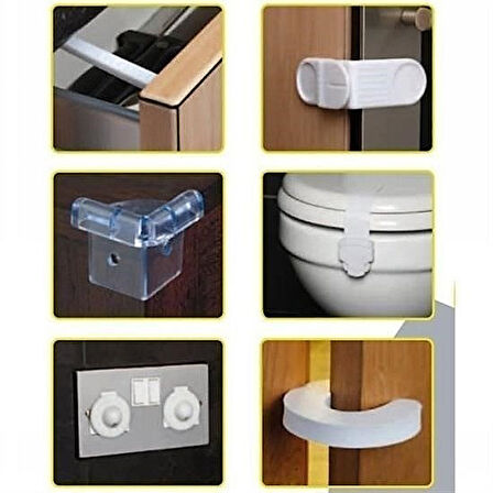 Bebek Çocuk Güvenlik Seti 30 Parça Ev Koruma Seti