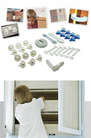 Bebek Çocuk Güvenlik Seti 30 Parça Ev Koruma Seti