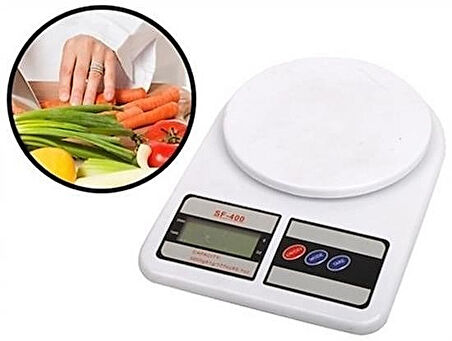 LCD Ekranlı Dijital Hassas Mutfak Tartısı – 10 Kg Kapasiteli, Dara Fonksiyonlu