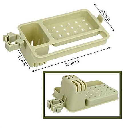 Musluğa Takılan Süngerlik ve Havlu Askısı Banyo Mutfak Lavabo Düzenleyici