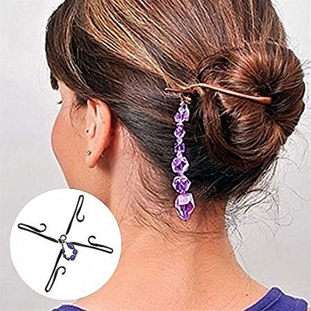 Kolay Saç Toplama ve Örgü Yapma Tokası Saç Şekillendirme Seti Topuz Model Aparatı